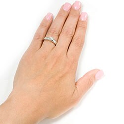 14k White Gold 1ct TDW Princess Diamond Engagement
