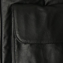 Amerileather Black Leather Golf Shoe Bag