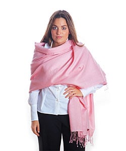 Himalaya Trading Co. Pink Pashmina and Silk Shawl