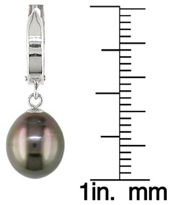 14k Gold Cultured Tahitian Pearl Earrings (9 mm)