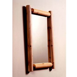 Rustic Country Adirondack Cedar Framed Mirror