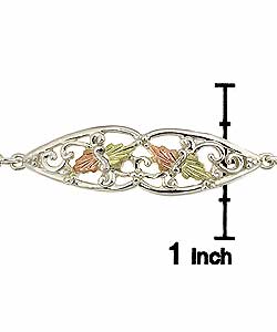 14k Black Hills Gold and Sterling Silver Bracelet