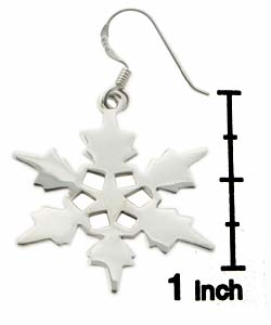 Sterling Silver Snowflake Earrings/ Necklace Set