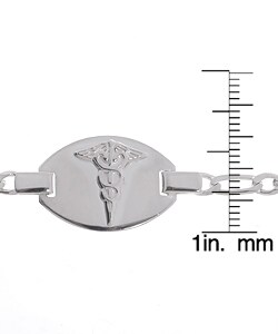 Sterling Silver Medical ID Bracelet
