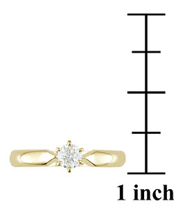 14k Gold 1/4ct TDW Round Diamond Solitaire Ring (H-I, I1-2)