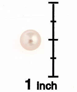 DaVonna 14k Gold Cultured Pink Akoya Pearl Stud Earrings (6.5-7 mm)