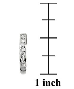 10k White Gold 1/4ct TDW Diamond J-hoop Earrings (J-K, I2-I3)