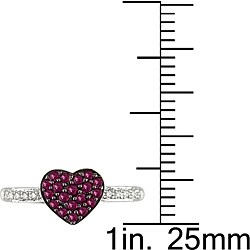 14k White Gold Sapphire Heart Ring