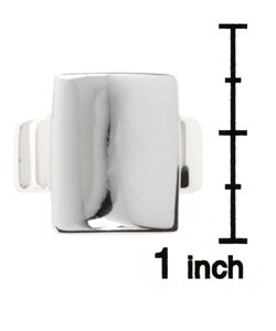 Sterling Silver Shiny Square Ring