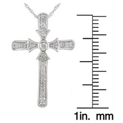 14k White Gold 1/5ct Diamond Maltese Cross