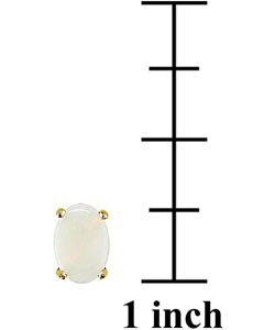 10k Yellow Gold Opal Earrings  (Set of 3)
