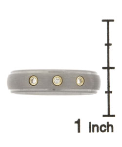 Men's Gold Titanium 14k 1/10ct TDW Round Diamond Band (H-I, I2)
