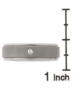 Men's Titanium 6.8 mm Diamond Wedding Band (H-I/ I2)