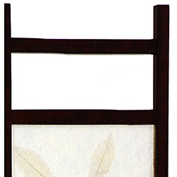 Wood and Rice Paper Botanic Shoji Screen (China)