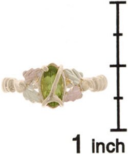 Black Hills Gold and Peridot Ring