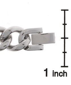 Stainless Steel 11 mm Curb Chain Bracelet