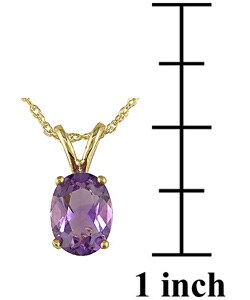 10k Yellow Gold Amethyst Pendant