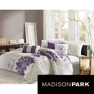 Madison Park Bridgette Floral-pattern Cotton 7-piece Comforter Set