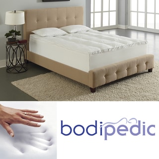 Bodipedic 4-inch Dual Layer Pillow Top Memory Foam Mattress Topper