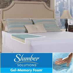 Slumber Solutions Gel Select 4-inch Queen/ King/ Cal King-size Memory Foam Mattress Topper with Cover