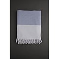 Navy Stripe Turkish Cotton Fouta Towel