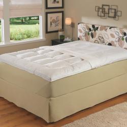 Overfilled Framed Featherbed with Protective Zip Cover