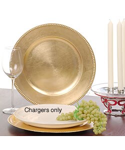 gold chargers