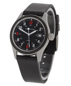 Hamilton Men's Black Rubber Strap Watch