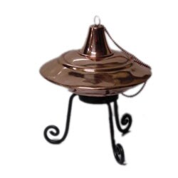10-inch Iron Stand Copper Table Torches (Set of 2)