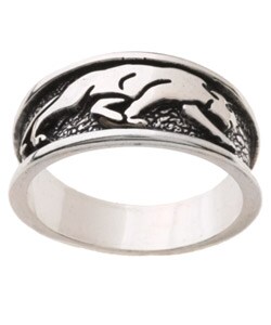 Sterling Silver Panther Ring