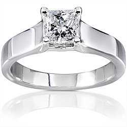 14k White Gold 3/4ct TDW Diamond Solitaire Ring (H-I, SI2)
