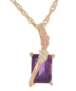 Black Hills Gold 10/14k Gold & Amethyst Pendant