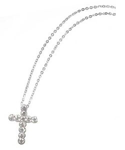 Sterling Silver CZ Cross Pendant