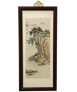 River Cottage Watercolor Wall Hanging (China)