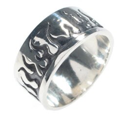 Sterling Silver Flame Band