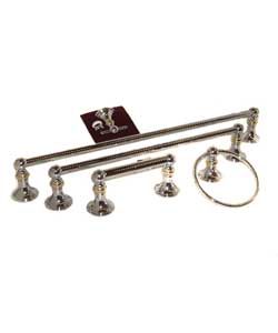 Baldwin Chrome/Brass Keswick Three-piece Bathroom Set