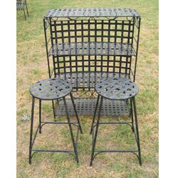 Lattice Cast Iron Three-shelf Pool Bar