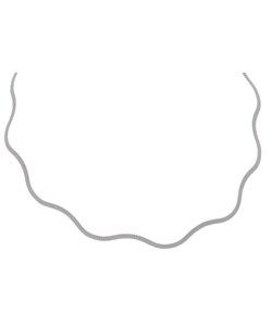 14k White Gold Wave Necklace