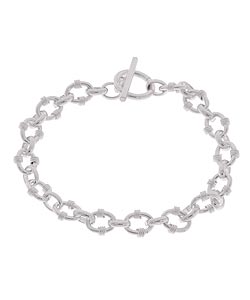 Sterling Essentials Sterling Silver 7.5-inch Oval Link Toggle Bracelet