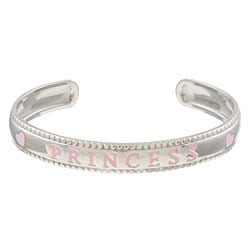 Sterling Essentials Sterling Silver 6-inch Adjustable Princess Baby Cuff Bracelet