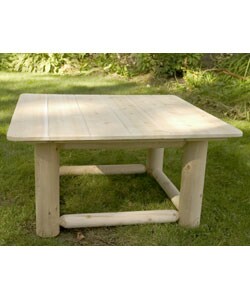Rustic Cedar Log Square Table