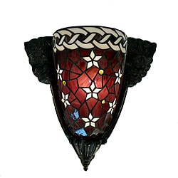 Tiffany-style Red Star Wall Lamp