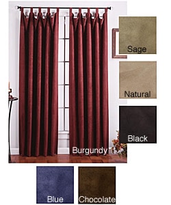Faux Suede Tab Top Curtain Panel Pair