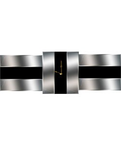 Beveled and Black Mirror Wall Clock