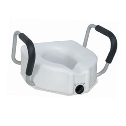 Medline Raised Toilet Seat with Lock and Arms