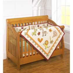 Safari Patchwork 4-piece Crib Set