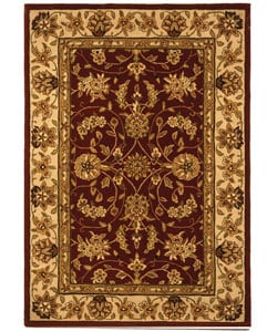Handmade Traditions Tabriz Red/ Gold Wool and Silk Rug (4' x 6')