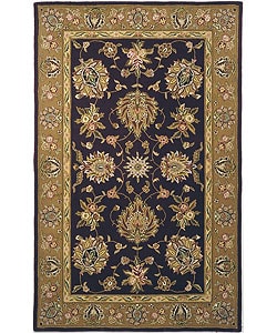 Handmade Tabriz Red/ Gold Wool and Silk Rug (9'6 x 13'6)