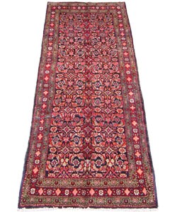 Hand-knotted Hamadan Rug 3'8 x 10'5 (Iran)