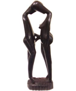 Ebony Wooden Lovers Statue (Tanzania)